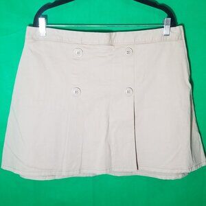 Childrens Place Tan School Uniform Skort 20 Zipper Button Adjustable Waist NWOT